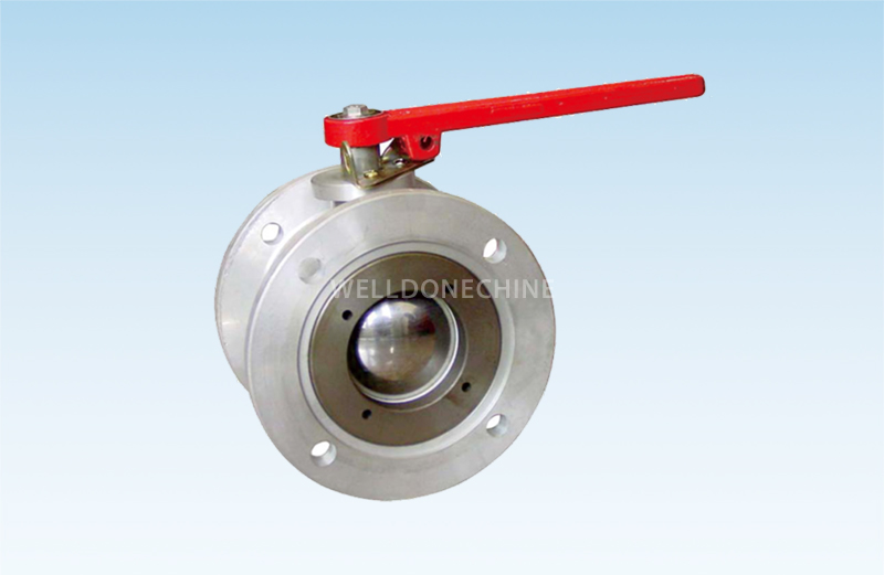 Round straight ball valve
